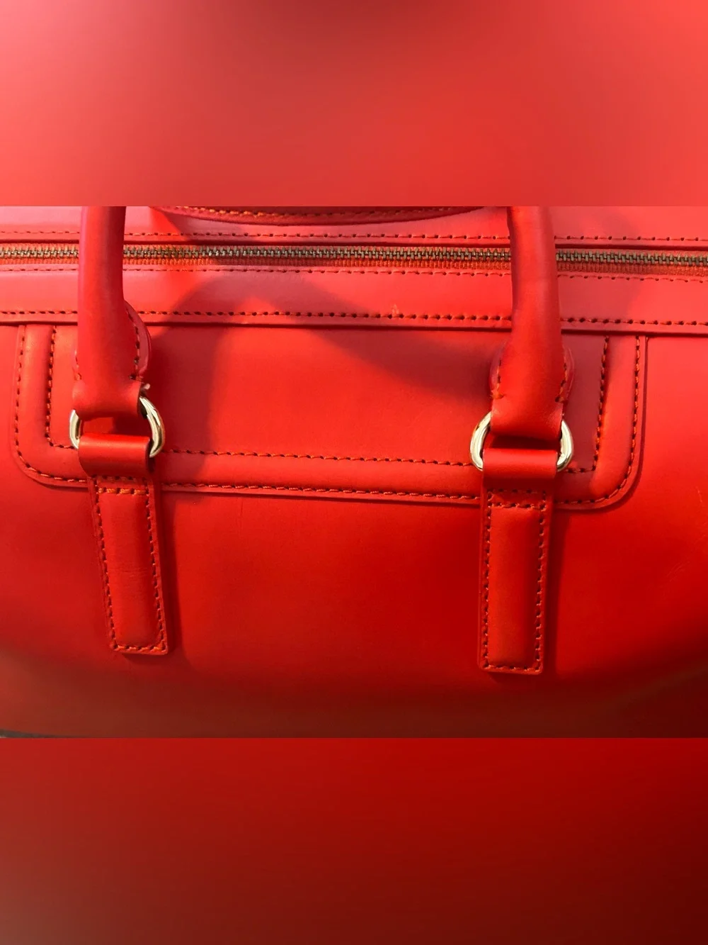 Talbots Red Leather Top-Handle Satchel
